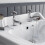 NES Home Edwardian Hot & Cold Twin Basin Taps Chrome 4