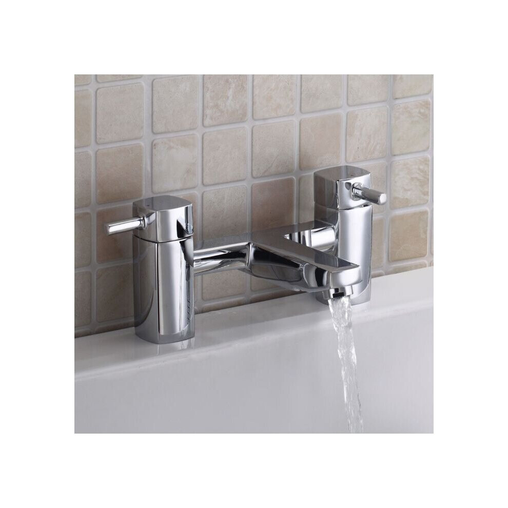 Nes Home Boston Modern Bath Filler Tap Chrome