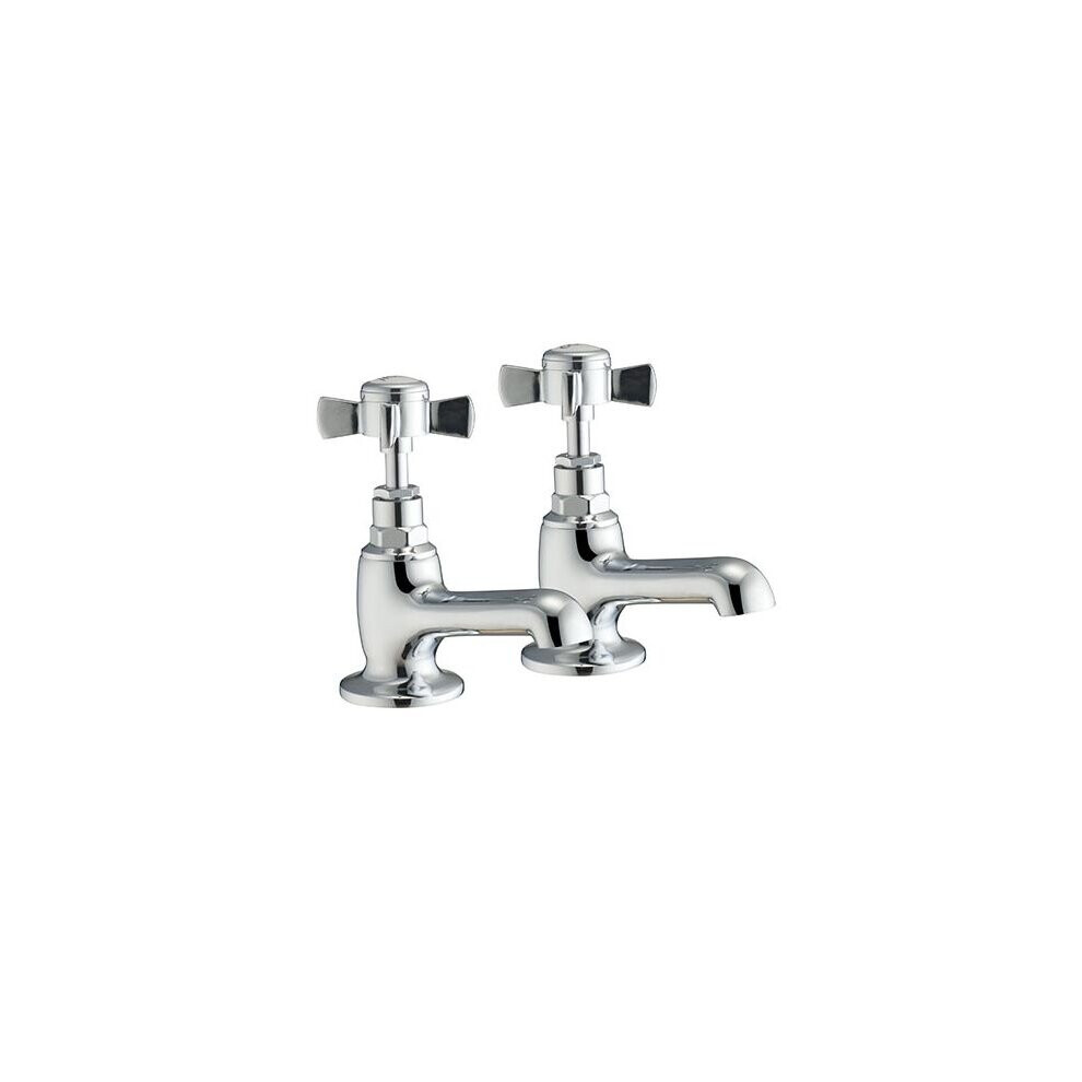 Edwin Hot & Cold Traditional Twin Bath Taps 5060574219470