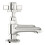 NES Home Edwardian Hot & Cold Twin Basin Taps Chrome 6