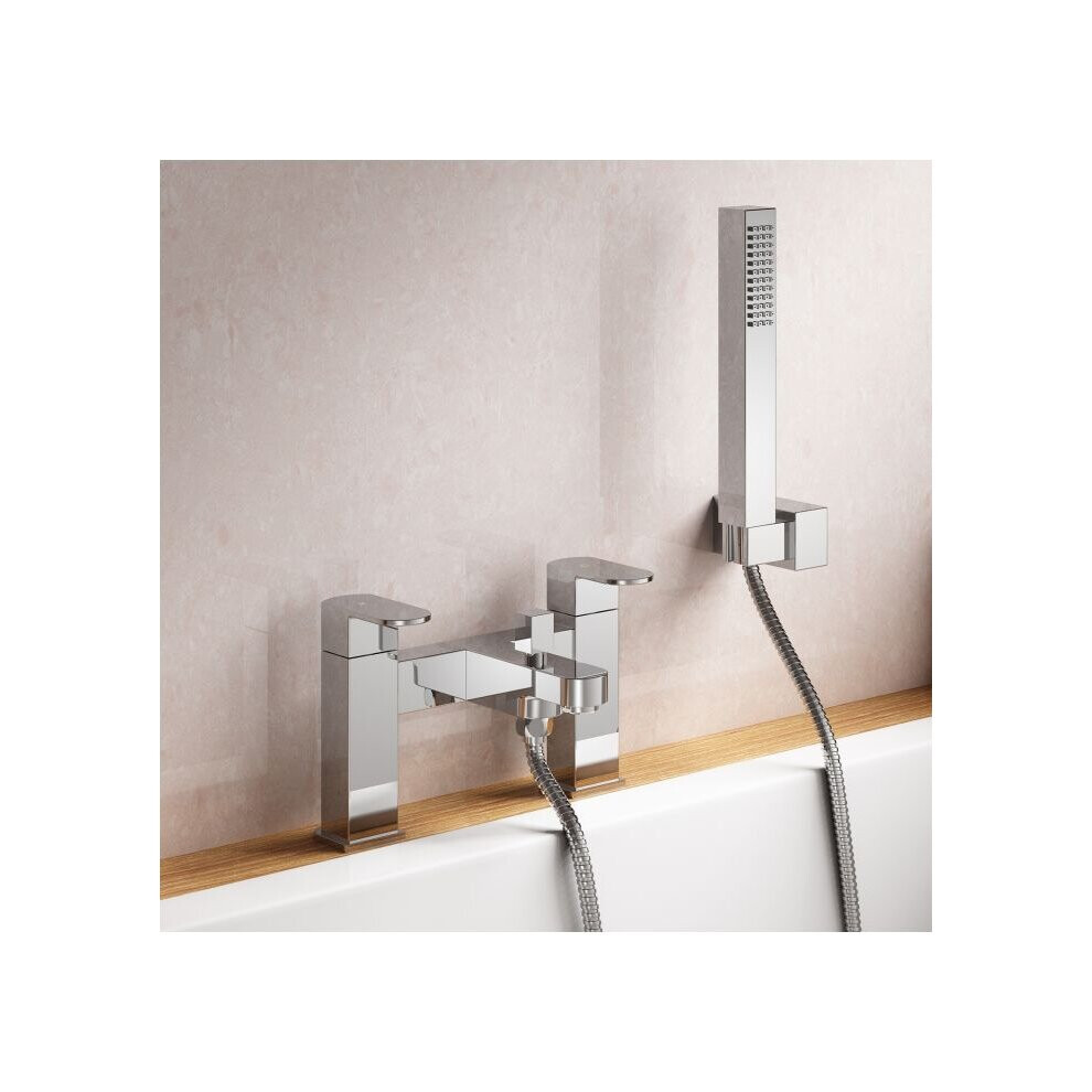 Eclipse Modern Bath Shower Mixer Tap And Hand Held 5060574215380