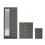 RD Furniture Ready assembled 3 Pcs Classic 2 Door Mirrored Combi Wardrobe, Chest And Bedside Set Grey 1