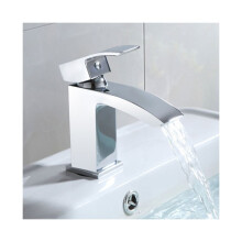 Modern Chrome Bathroom Waterfall Basin Mono Mixer Tap