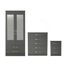 Ready-Assembled Wardrobe, Chest & Bedside Set