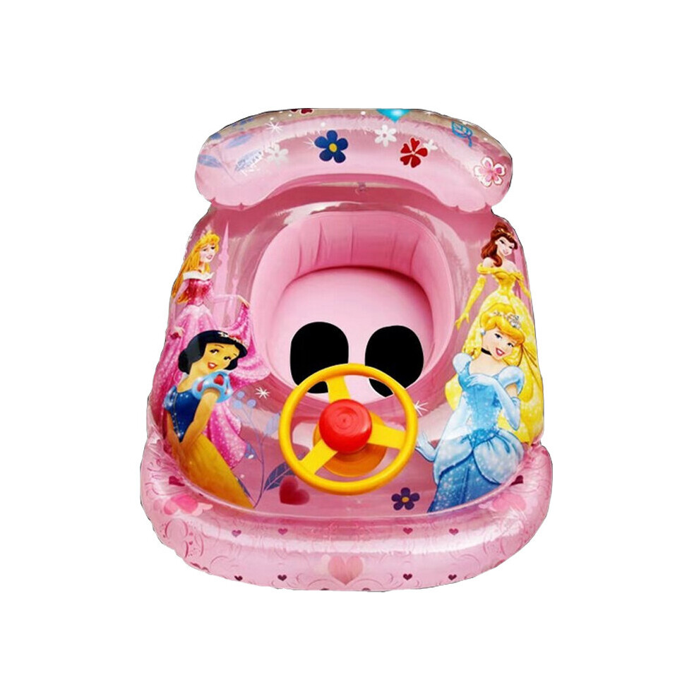 Princess Inflatable Pool Swimming Ring Floating Baby Kids Seat Boat