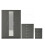 RD Furniture Ready assembled 3 Pcs Classic 3 Door Mirrored Wardrobe, Chest And Bedside Set Grey 2
