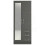 RD Furniture Ready assembled Classic 2 Door 3 Drawer Combi Mirrored Wardrobe Grey 1