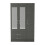RD Furniture Ready assembled Classic 3 Door 2 Drawer Mirrored Wardrobe Grey 1