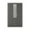 RD Furniture Ready assembled Classic 3 Door 3 Drawer Combi Mirrored Wardrobe Grey 1