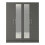 RD Furniture Ready assembled Classic 4 Door Double Mirrored Wardrobe Grey 1