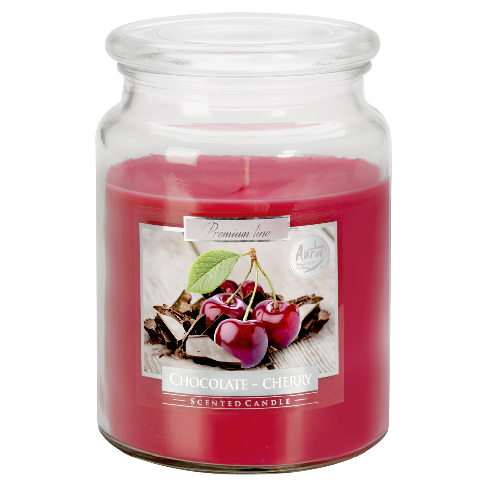 (Chocolate Cherry ) 100hr Premium18oz Scented Candle Large Glass Jar Aromatic Fragrance Home Gift