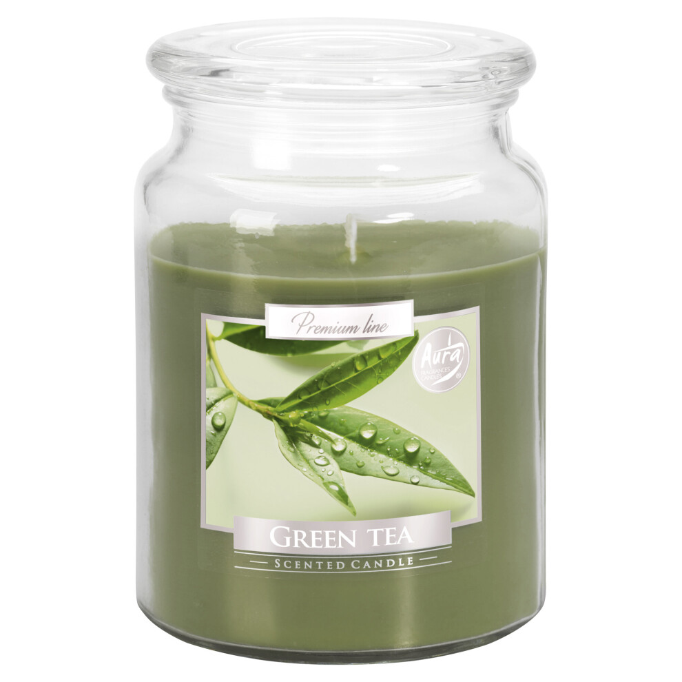 (Green Tea) 100hr Premium18oz Scented Candle Large Glass Jar Aromatic Fragrance Home Gift