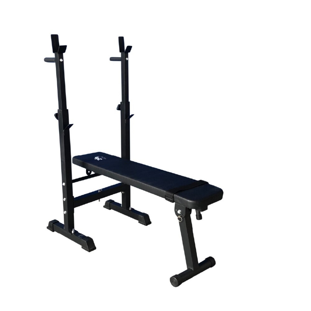 Folding Weight Bench Adjustable Barbell Rack
