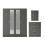 RD Furniture Ready assembled 3 Pcs Classic 4 Door Double Mirrored Wardrobe, Chest And Bedside Set Grey 1