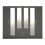 RD Furniture Ready assembled Classic 6 Door 4 Mirror Wardrobe Grey 1