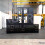 RD Furniture Ready assembled Classic 3 Door 2 Drawer Mirrored Wardrobe Black 2