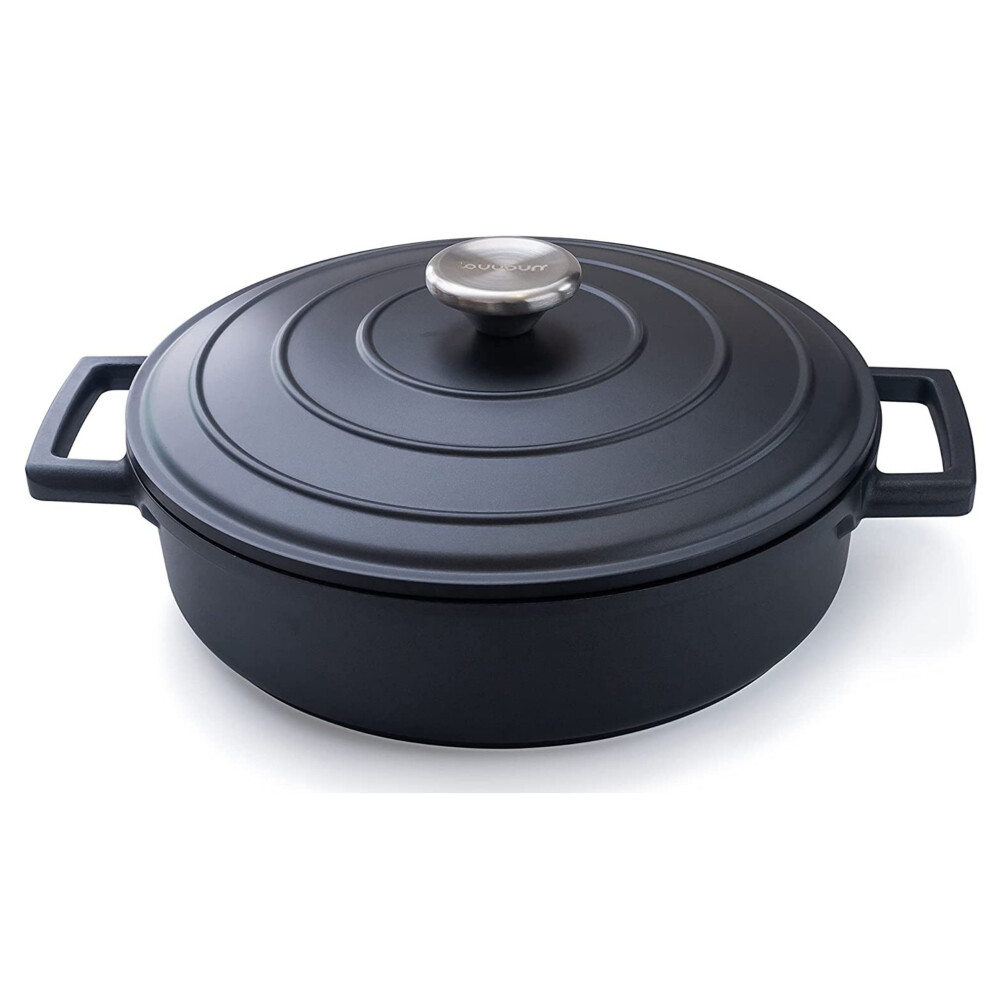 Non-Stick Shallow Casserole Pot with Lid