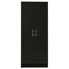 Ready assembled Classic 2 Door Wardrobe Black