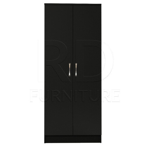 RD Furniture Ready assembled Classic 2 Door Wardrobe Black