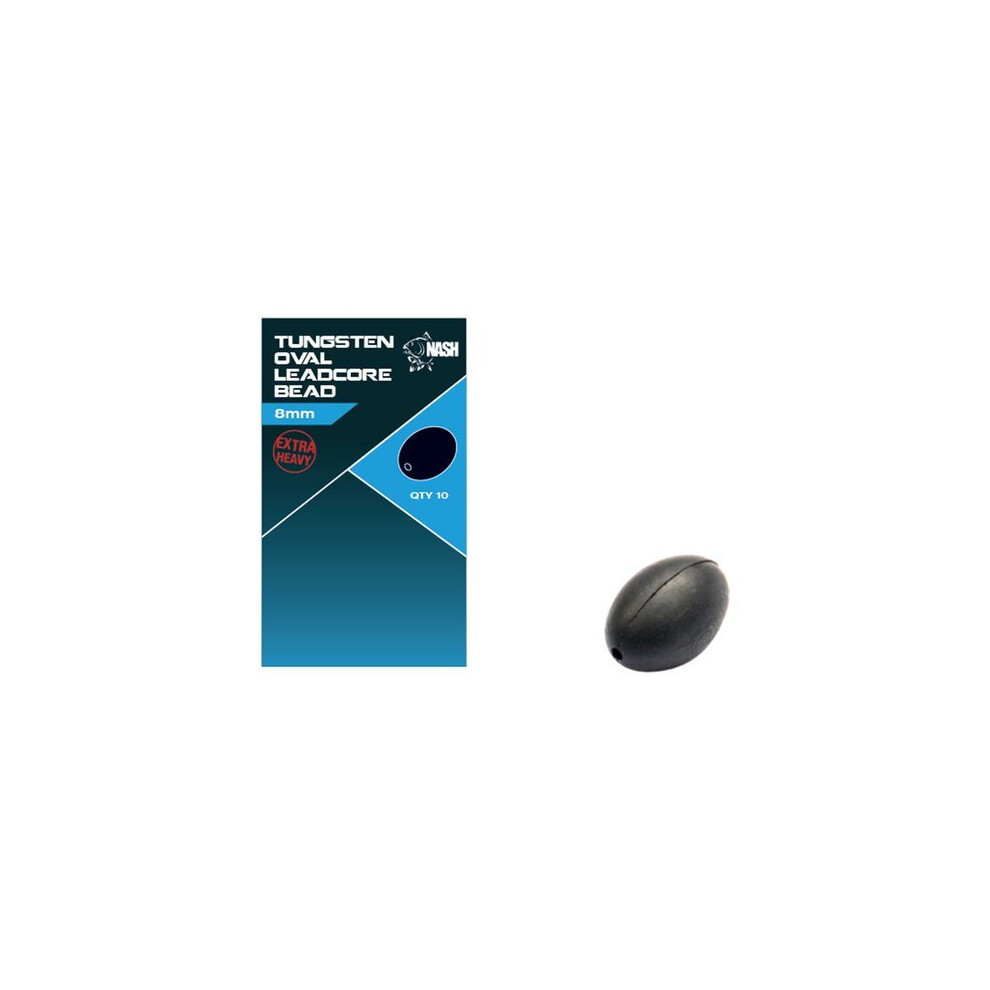 Nash Tungsten Oval Leadcore Beads -8mm