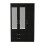 RD Furniture Ready assembled Classic 3 Door 2 Drawer Mirrored Wardrobe Black 1