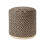 Homescapes (45 x 40 cm) Black and Cream Bean Footstool with Aztec Pattern 1