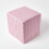 Homescapes (Pink) Gingham Check Cotton Cube Pouffe 36 x 36 x 38 cm 3