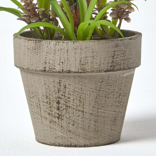 Homescapes (Purple) Artificial Tulips in Grey Decorative Stone Pot, 27 cm 2