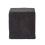 Homescapes Homescapes Black Leather and Suede Patchwork Cube Pouffe 36 x 36 x 38 cm 1
