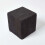 Homescapes Homescapes Black Leather and Suede Patchwork Cube Pouffe 36 x 36 x 38 cm 3