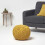 Homescapes (Mustard, 35 x 40 cm) Crochet Knitted Pouffe 2
