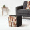 Homescapes Homescapes Brown and Black Patchwork Cube Pouffe Suede Leather 36 x 36 x 38 cm 2