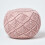 Homescapes (Blush Pink, 35 x 40 cm) Crochet Knitted Pouffe 1
