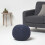 Homescapes (Navy, 40 x 50 cm) Crochet Knitted Pouffe 2