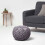 Homescapes (Grey, 40 x 50 cm) Crochet Knitted Pouffe 2
