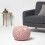 Homescapes (Blush Pink, 35 x 40 cm) Crochet Knitted Pouffe 2