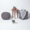 Homescapes (Grey) Knitted Cotton Pouffe Footstool Round 35 x 40 cm 6