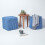 Homescapes (Blue) Knitted Cotton Cube Footstool 35 x 35 x 35 cm 6