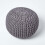 Homescapes (Grey) Knitted Cotton Pouffe Footstool Round 35 x 40 cm 3