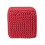 Homescapes (Red) Knitted Cotton Cube Footstool 35 x 35 x 35 cm 1
