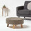 Homescapes (62 x 62 x 30 cm) Black and Natural Footstool with Diamond Pattern 2