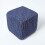 Homescapes (Navy Blue) Knitted Cotton Cube Footstool 35 x 35 x 35 cm 3