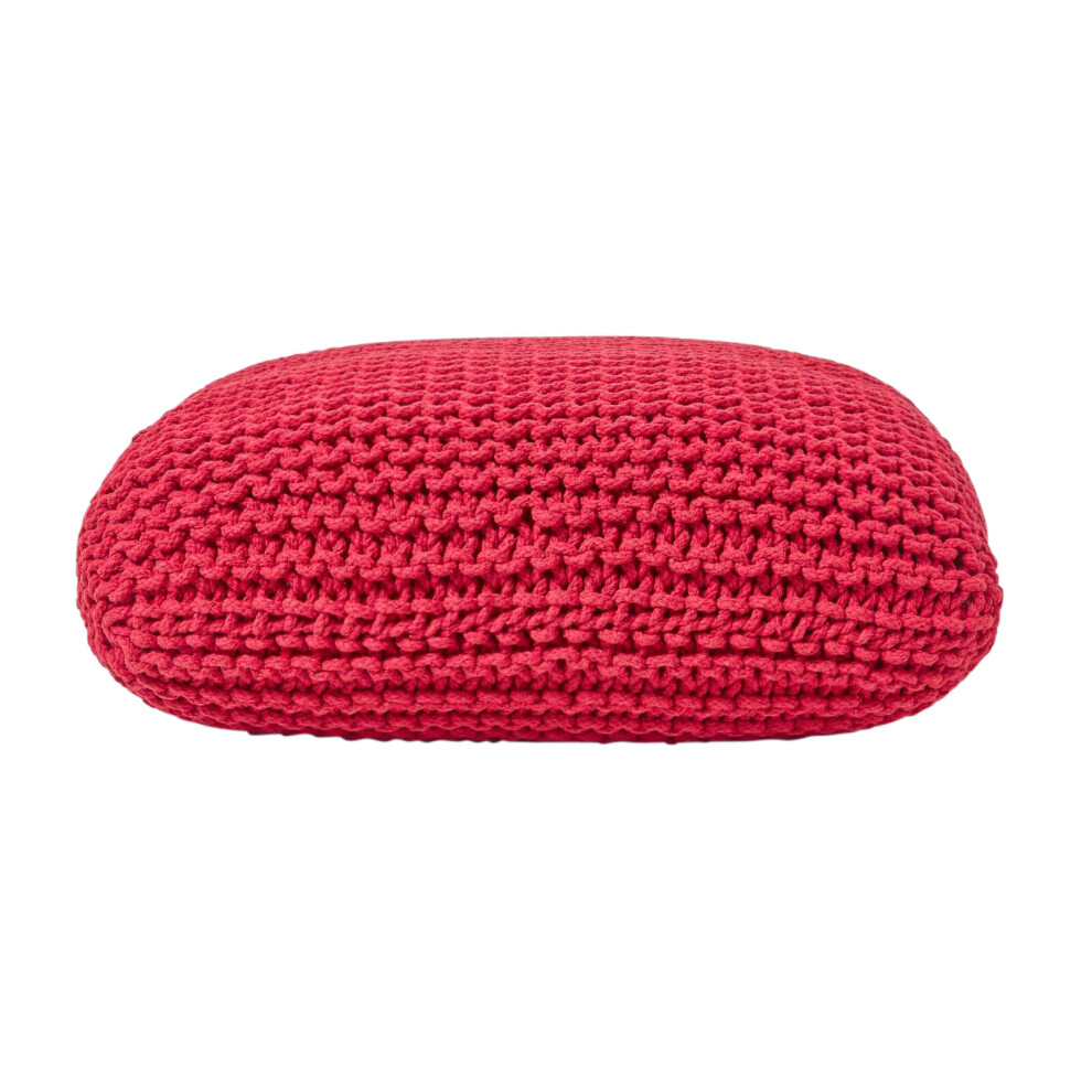 Square Cotton Knitted Pouffe Floor Cushion