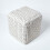 Homescapes (Natural) Knitted Cotton Cube Footstool 35 x 35 x 35 cm 3