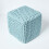 Homescapes (Duck Egg Blue) Knitted Cotton Cube Footstool 35 x 35 x 35 cm 3