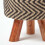 Homescapes (32 x 32 x 42 cm) Black and Natural Footstool with Diamond Pattern 4