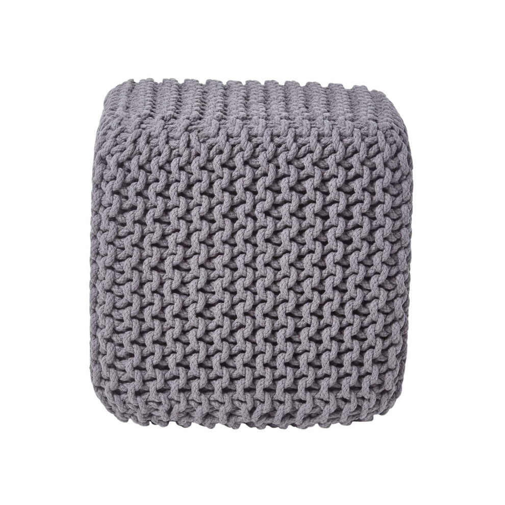 Cube Cotton Knitted Pouffe Footstool