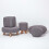 Homescapes (Grey) Knitted Cotton Pouffe Footstool Round 35 x 40 cm 5