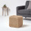 Homescapes (Linen) Knitted Cotton Cube Footstool 35 x 35 x 35 cm 2