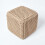 Homescapes (Linen) Knitted Cotton Cube Footstool 35 x 35 x 35 cm 3